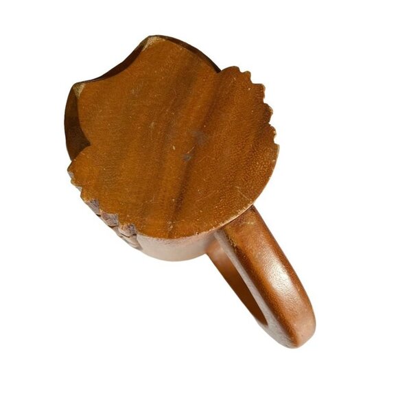 Vintage Hawaiian Wooden Tiki Mug Souvenir From Waikiki By Aloha Treasures - Picture 8 of 11